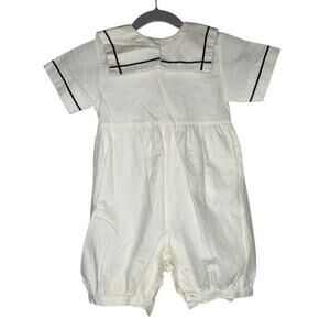 SAYLOR‎ BABY OVERALL 100% COTTON MADE IN FRANCE SIZE 18 MONTHS WHITE